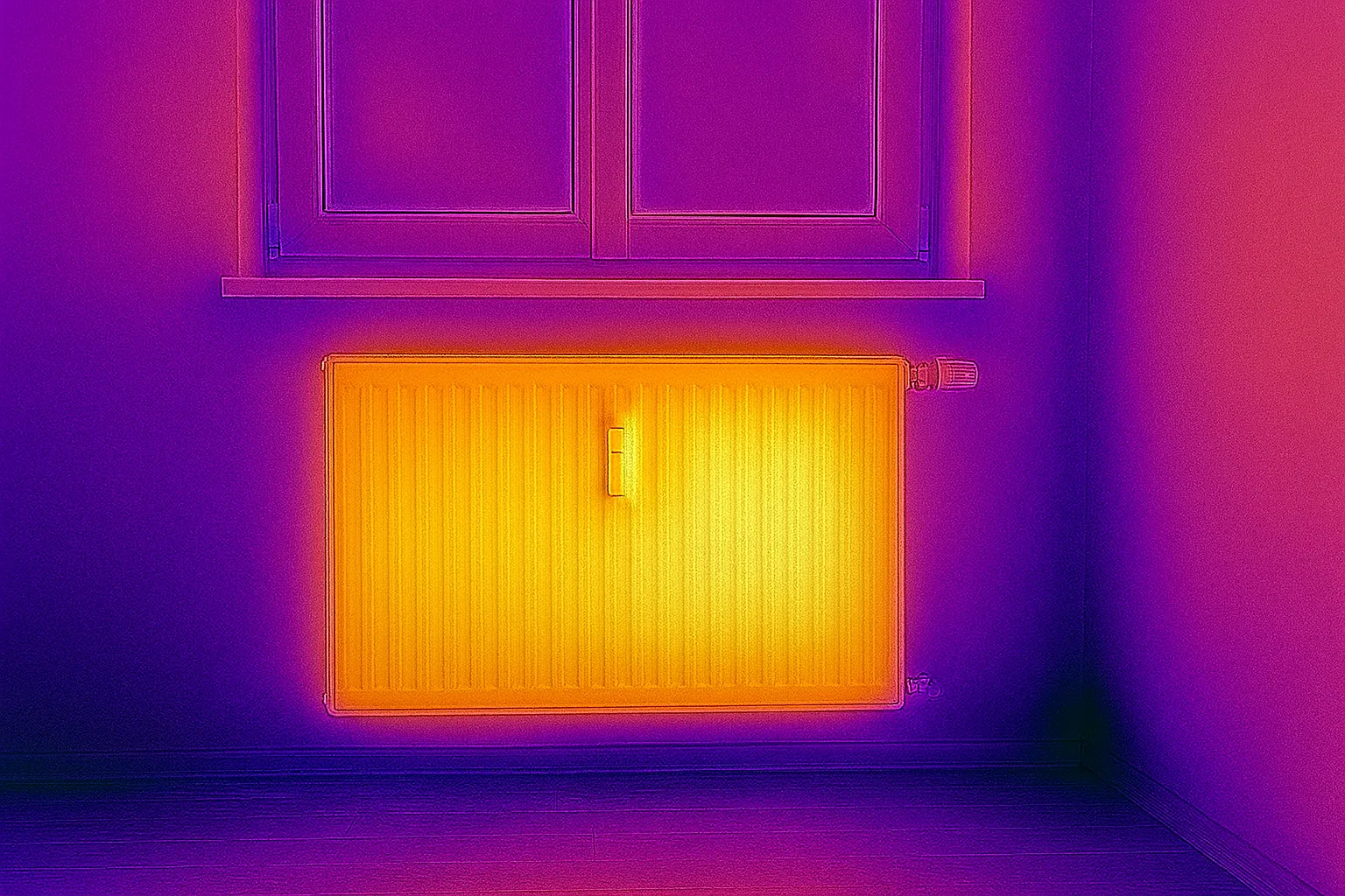 Wärmebildaufnahme zur Erkennung von Temperaturunterschieden