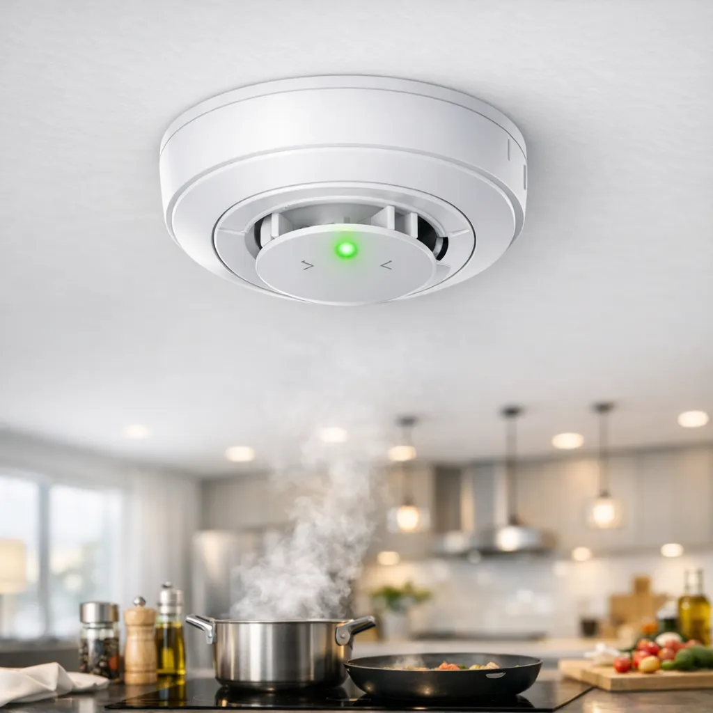 Wärmewarnmelder in einer Küche